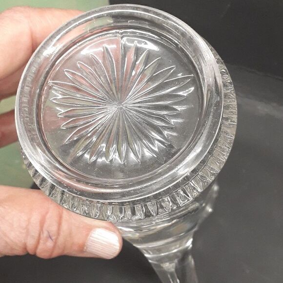 4 pc. bundle Fostoria Cambridge etched crystal creamer sugar, pitcher, dish - Picture 4 of 15